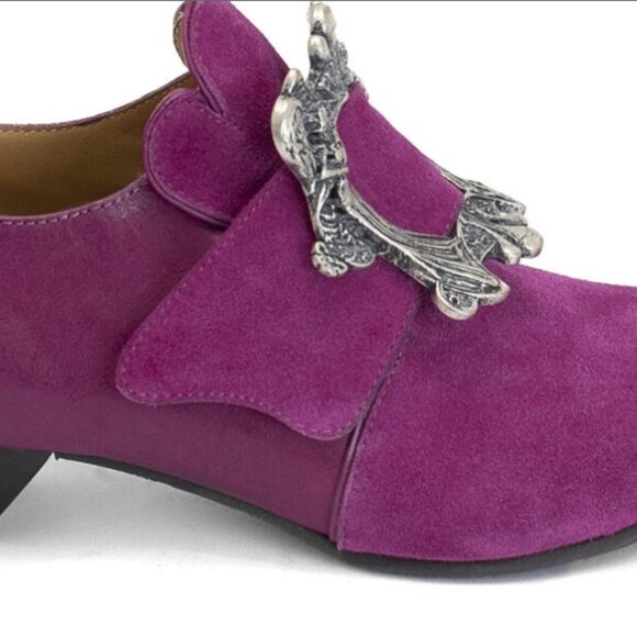 Fluevog  - Truth  Luiza Loafers with Angel Buckle  - Purple (Magenta) - Picture 6 of 12